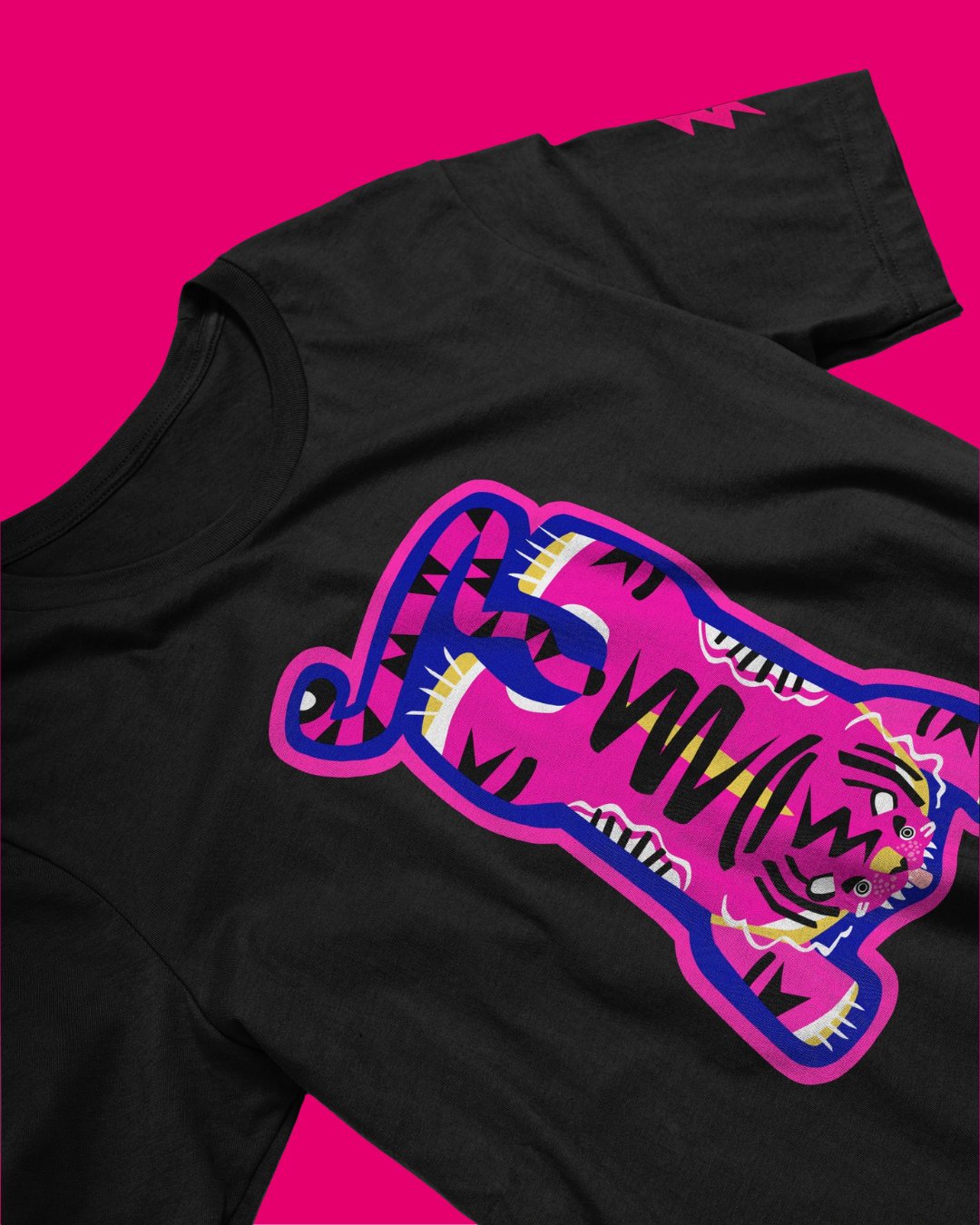 Pink and Blue Tiger - T-Shirt product image (1)