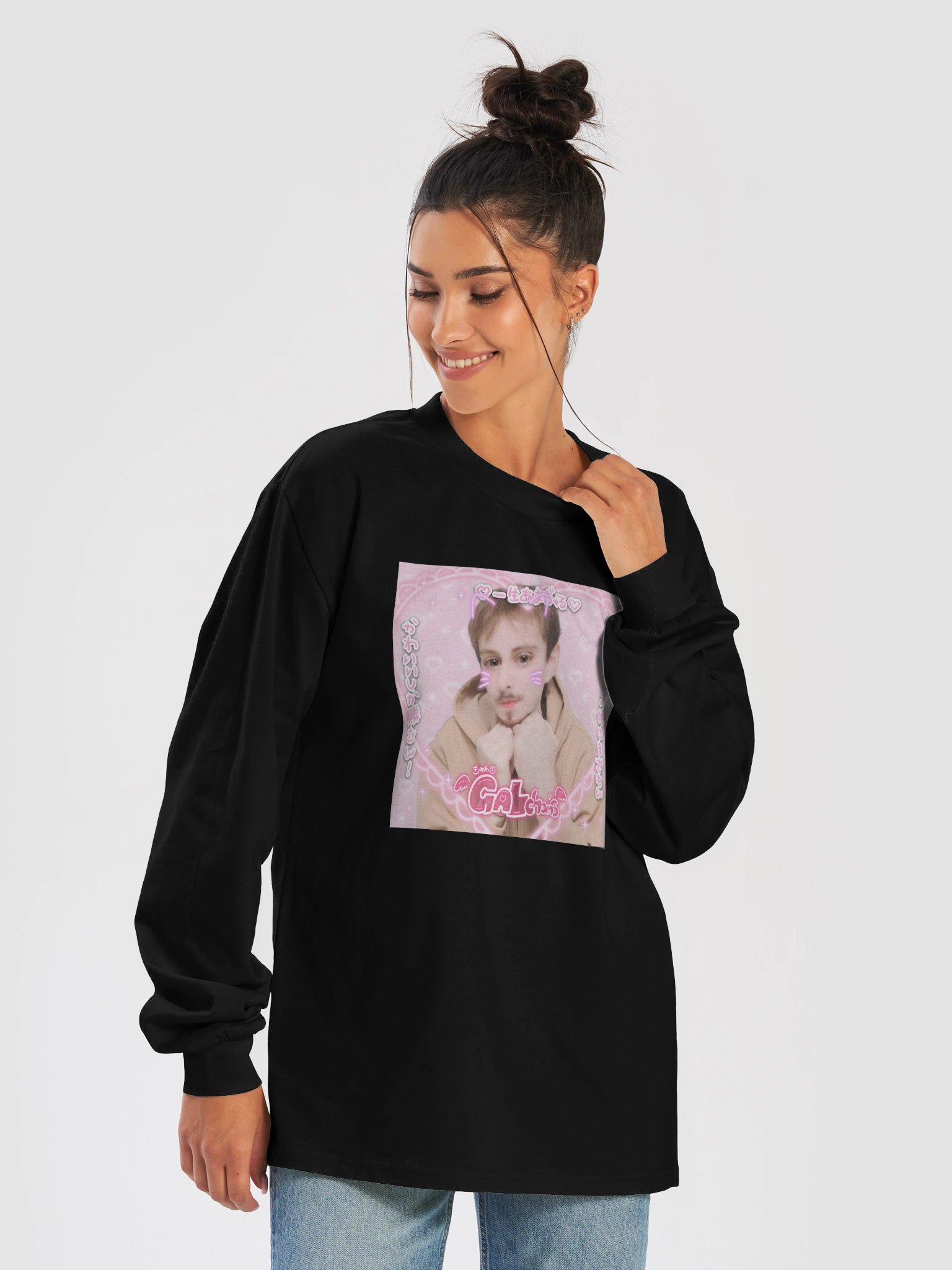 Kawaii Ben - Black Long sleeve product image (6)