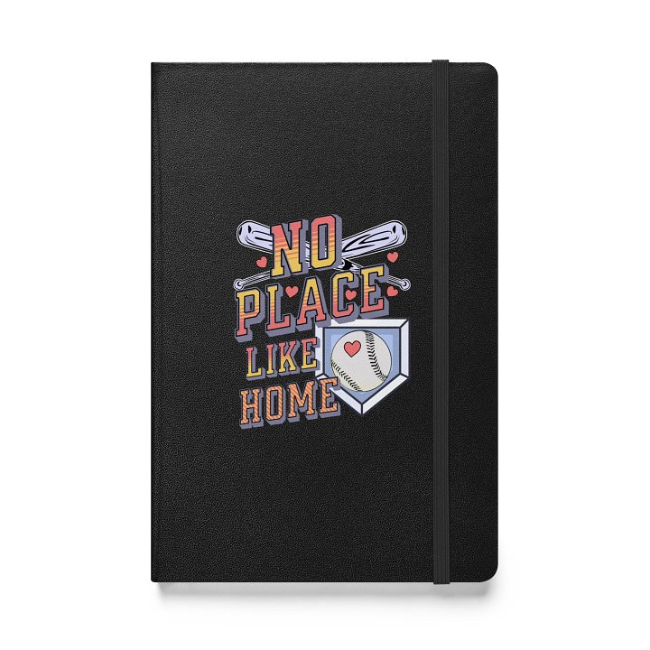 No Place Like Home Baseball Run Heart Hardcover Notebook product image (1)