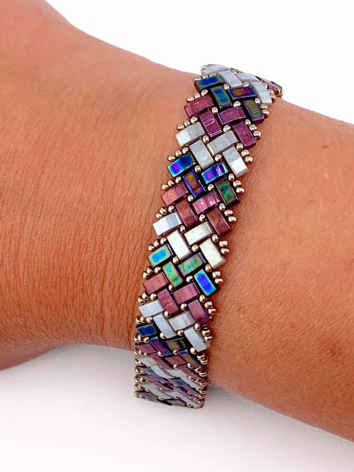 Digital Pattern - Half Tila Herringbone Bracelet product image (1)