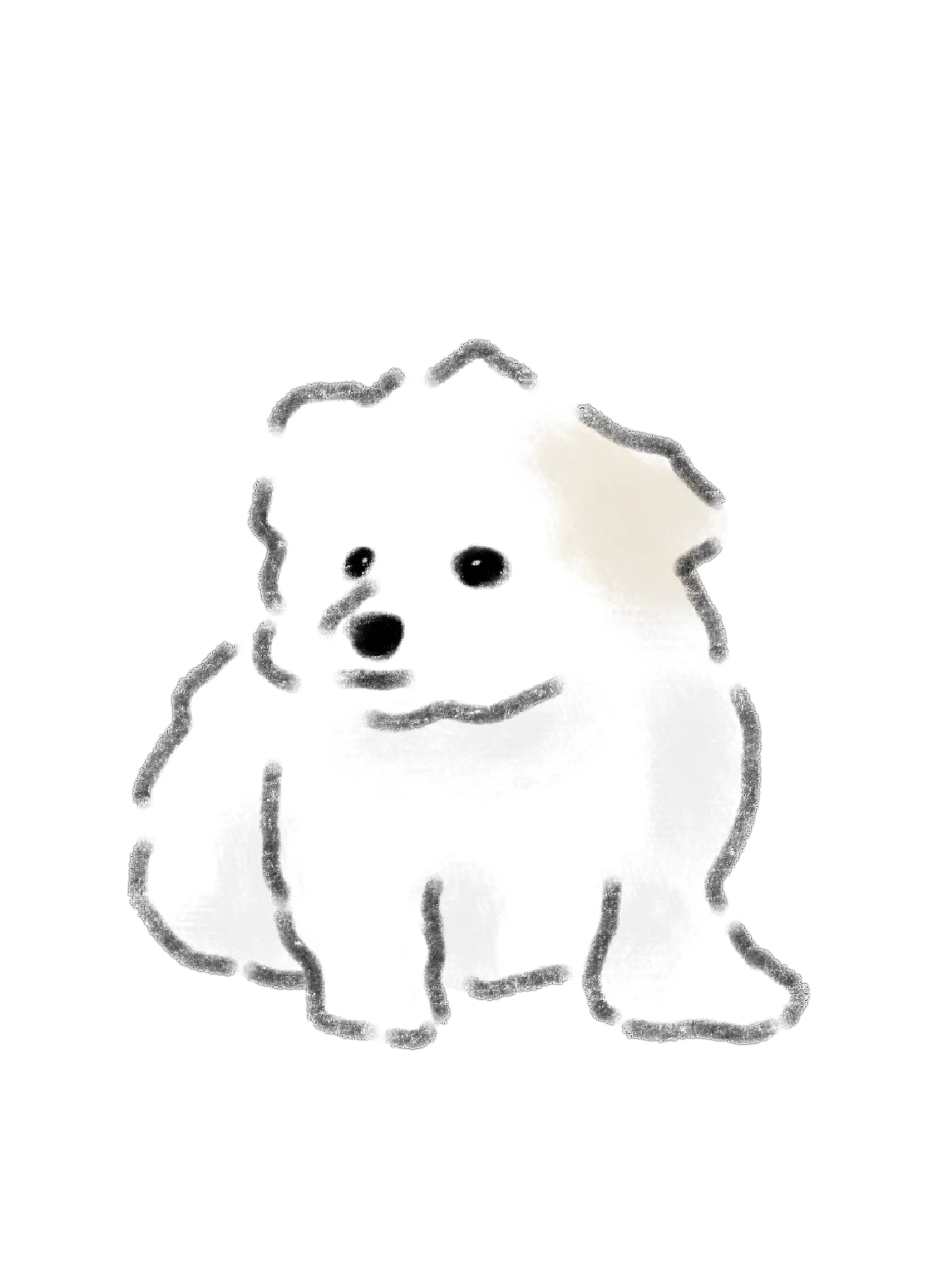 15 Hand-Drawn White Dog PNG Clipart Bundle product image (10)