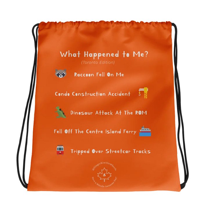 WHAT HAPPENED TO ME ? (Toronto Edition): String Backpack, TiLite Burnt Orange product image (1)