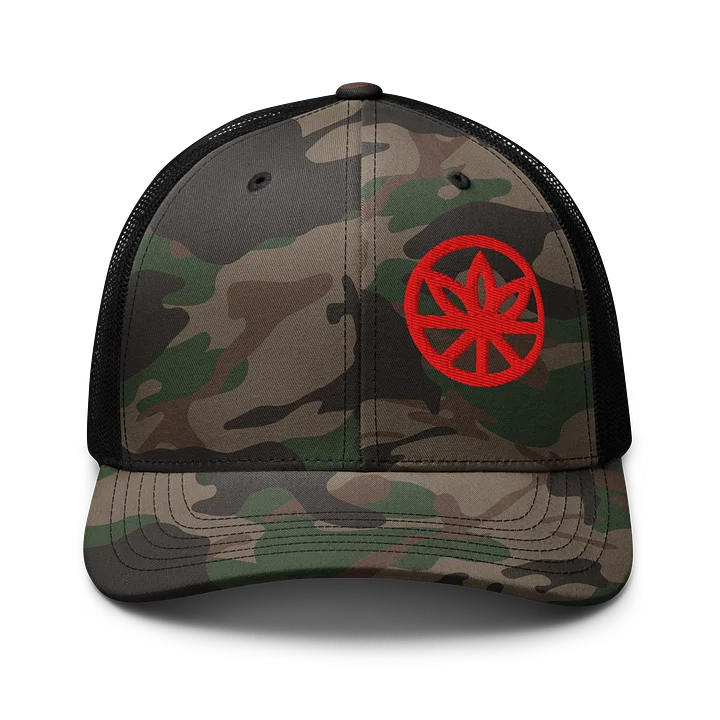 GRFP Camo Trucker Hat – Embroidered Edition product image (1)
