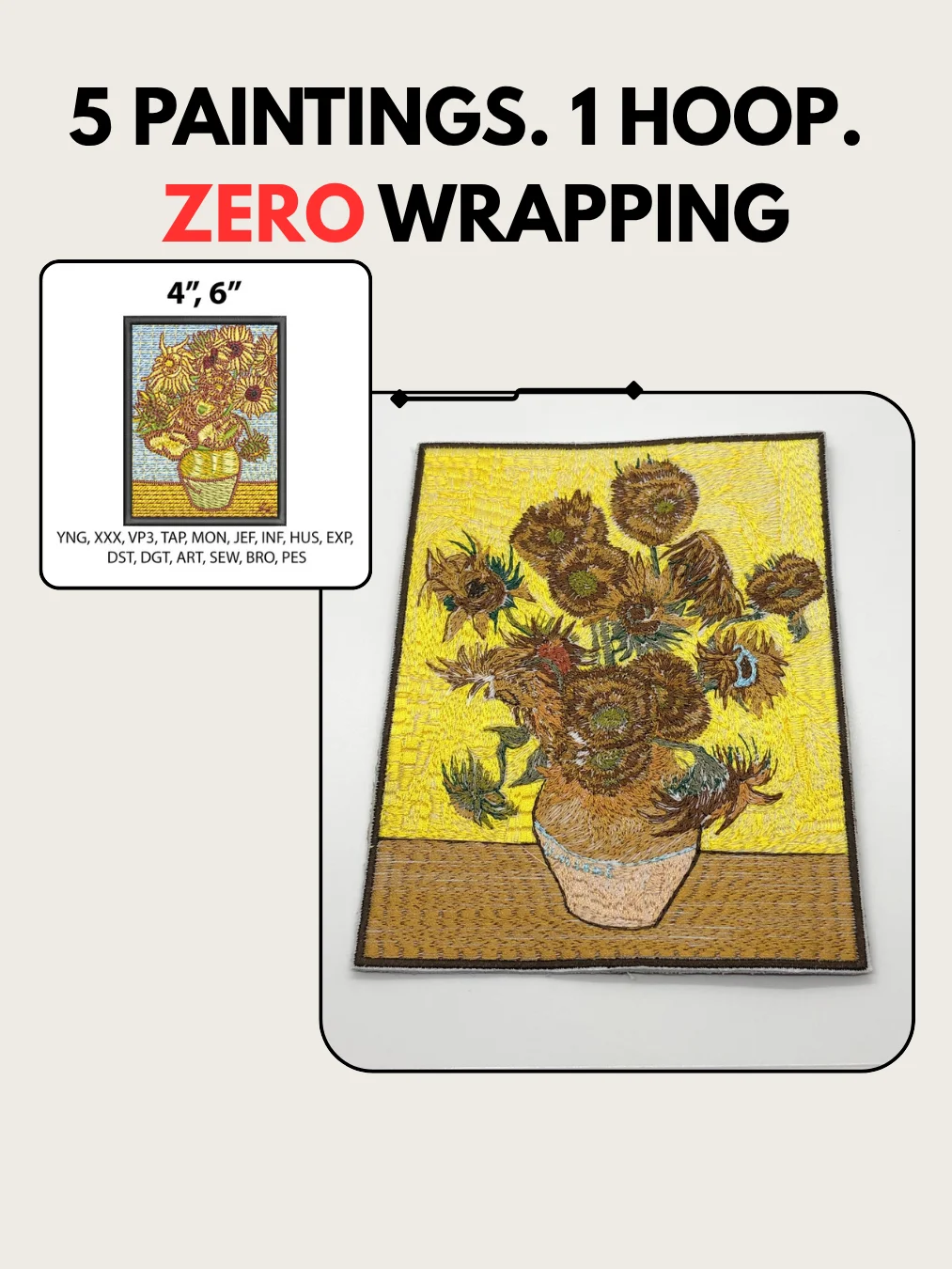 Van Gogh & Fine Art Embroidery Bundle – 5 Iconic Masterpieces | Instant Digital Download product image (12)