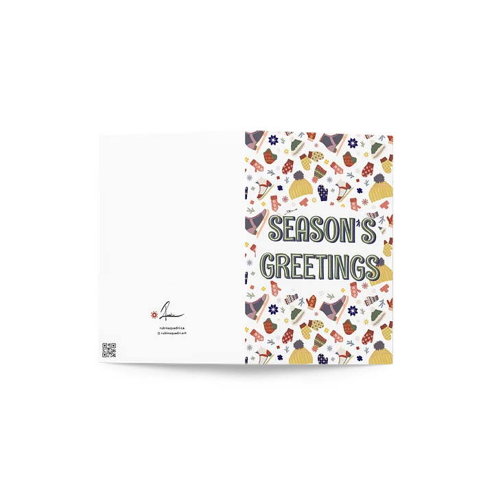 Season’s Greetings | Festive Pattern Holiday Card product image (2)