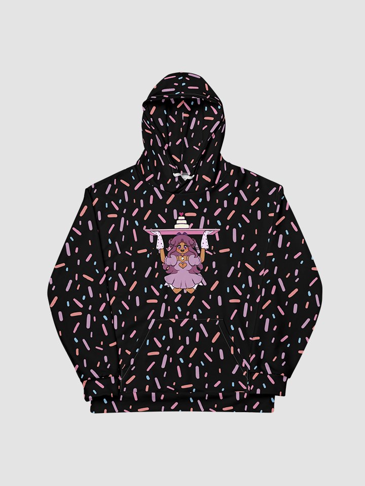 Black Forest Sprinkles Hoodie Unisex Sizing product image (3)