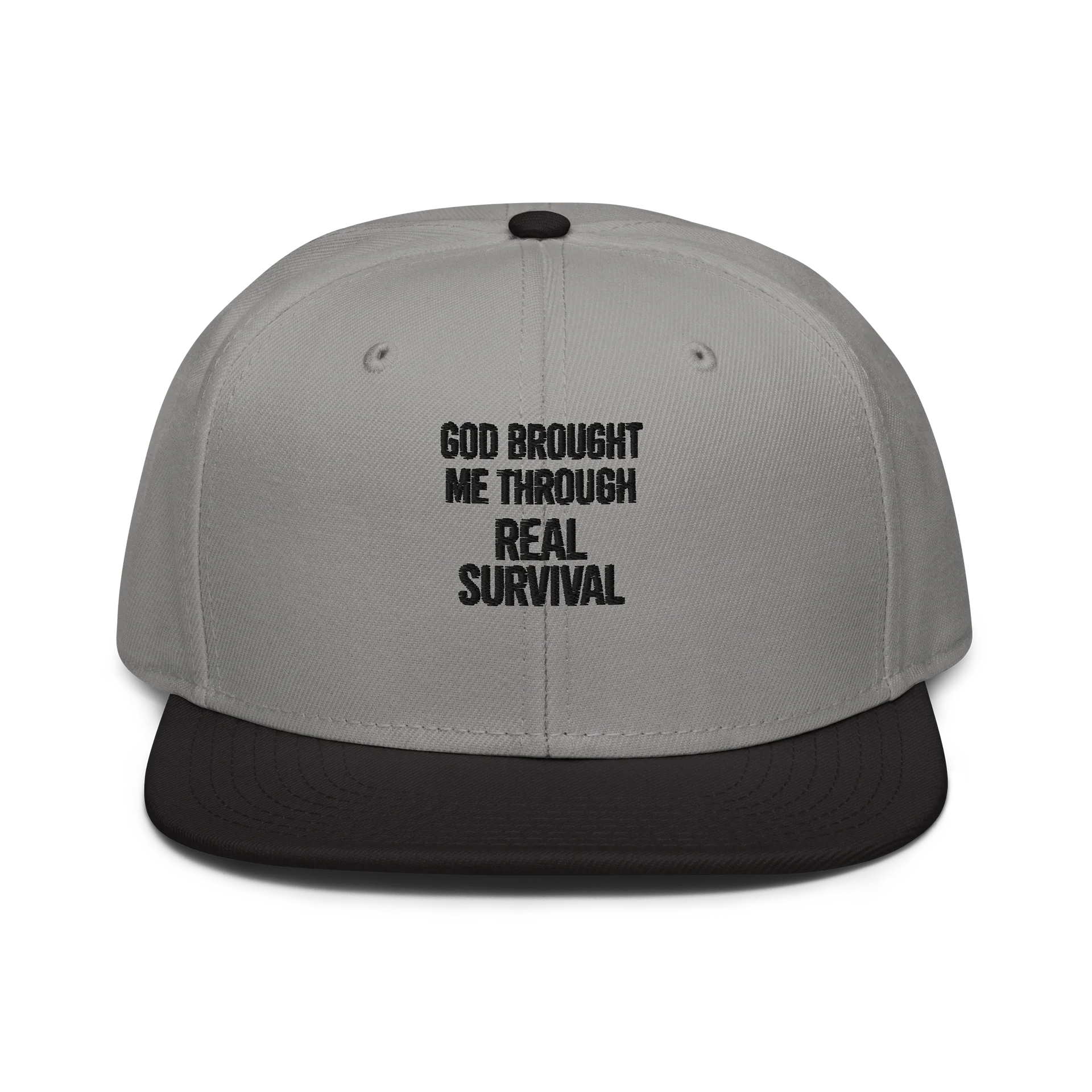 God Brought Me Through “Real Survival” Snapback Hat | GBMT Signature Flat Bill Cap product image (1)