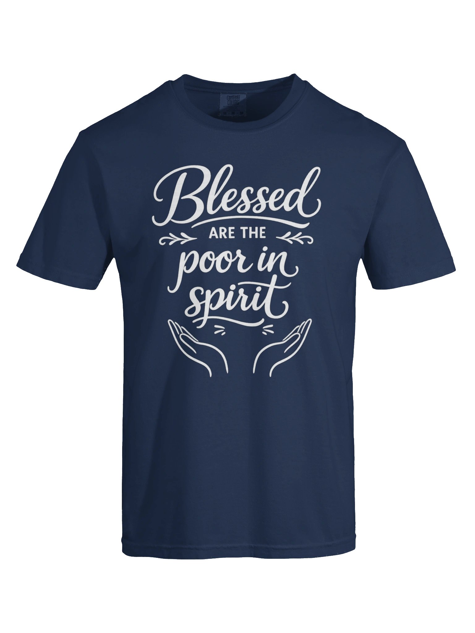 Blessed Are the Poor in Spirit Christian Bible Verse T-Shirt | Minimalist Faith Apparel | Matthew 5:3 | Kingdom Life Co. product image (6)