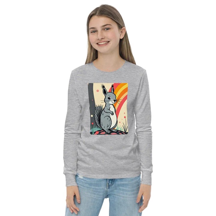 Rainbow Squirrel Youth Long Sleeve Tee product image (2)