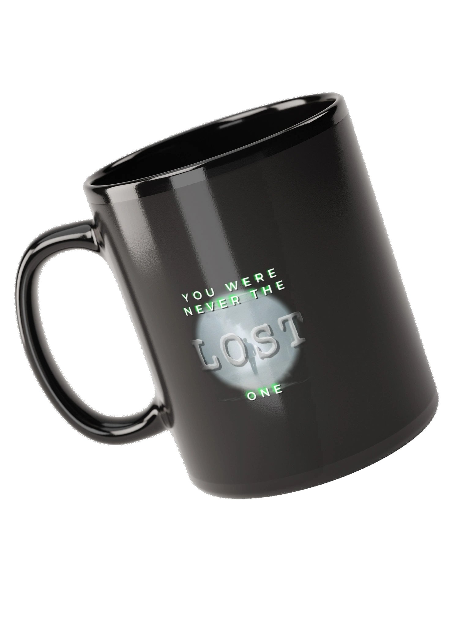 Lost but Feared Black Glossy Mug product image (10)
