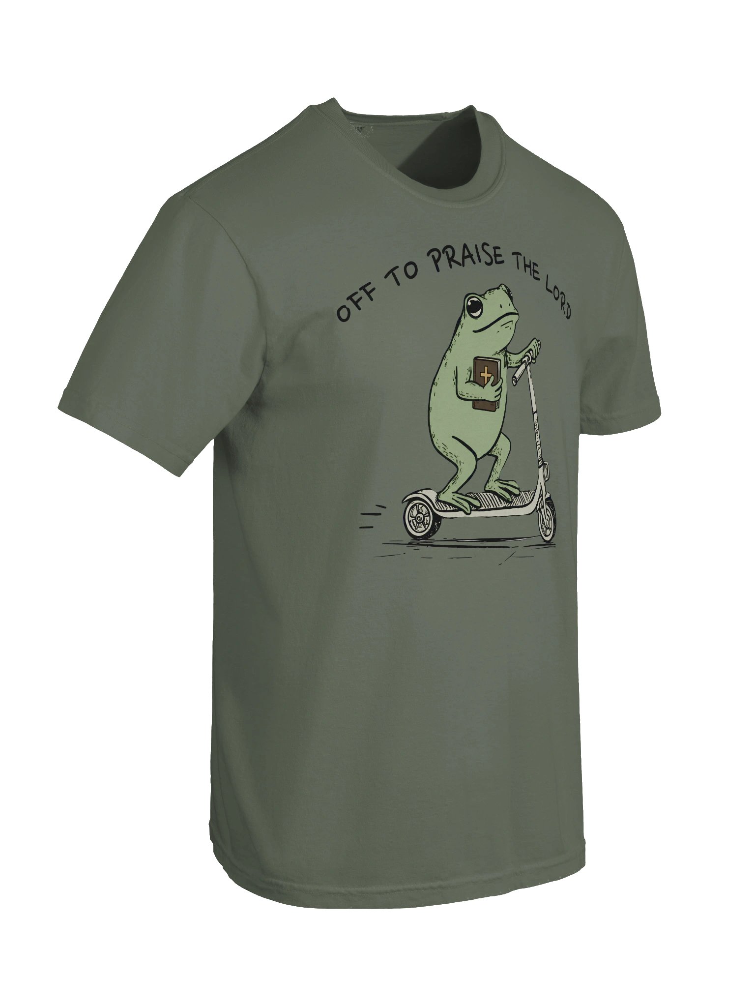 Christian Frog Graphic Tee, Comfort Colors Funny Faith T-Shirt, Religious Frog Shirt, Unisex product image (5)