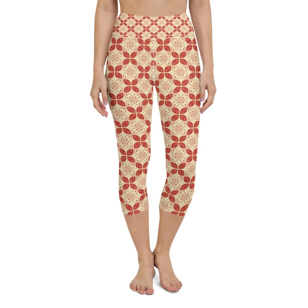 Batik Kawung Capri Yoga Leggings product image (4)