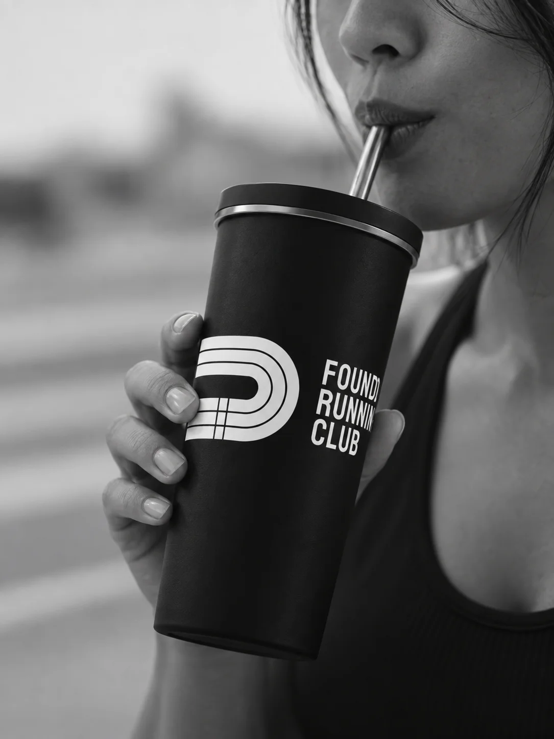 Founder Running Club - Tumbler with a straw product image (1)