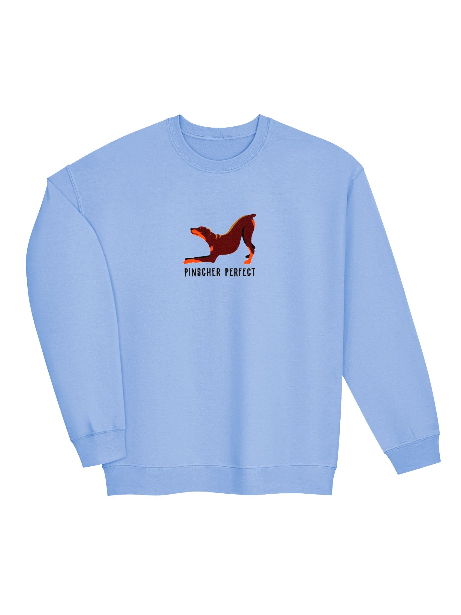 Pinscher Perfect Sweatshirt(Embroidered) of a Doberman Pinscher(Red, Full Ears) product image (6)