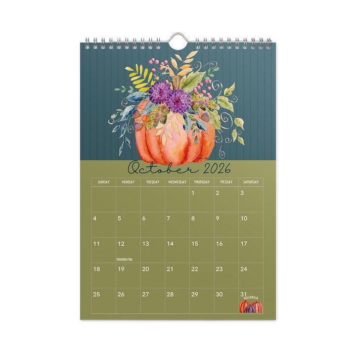 Bloom Through the Seasons: A Watercolor Calendar (July 2026 - June 2027) product image (1)