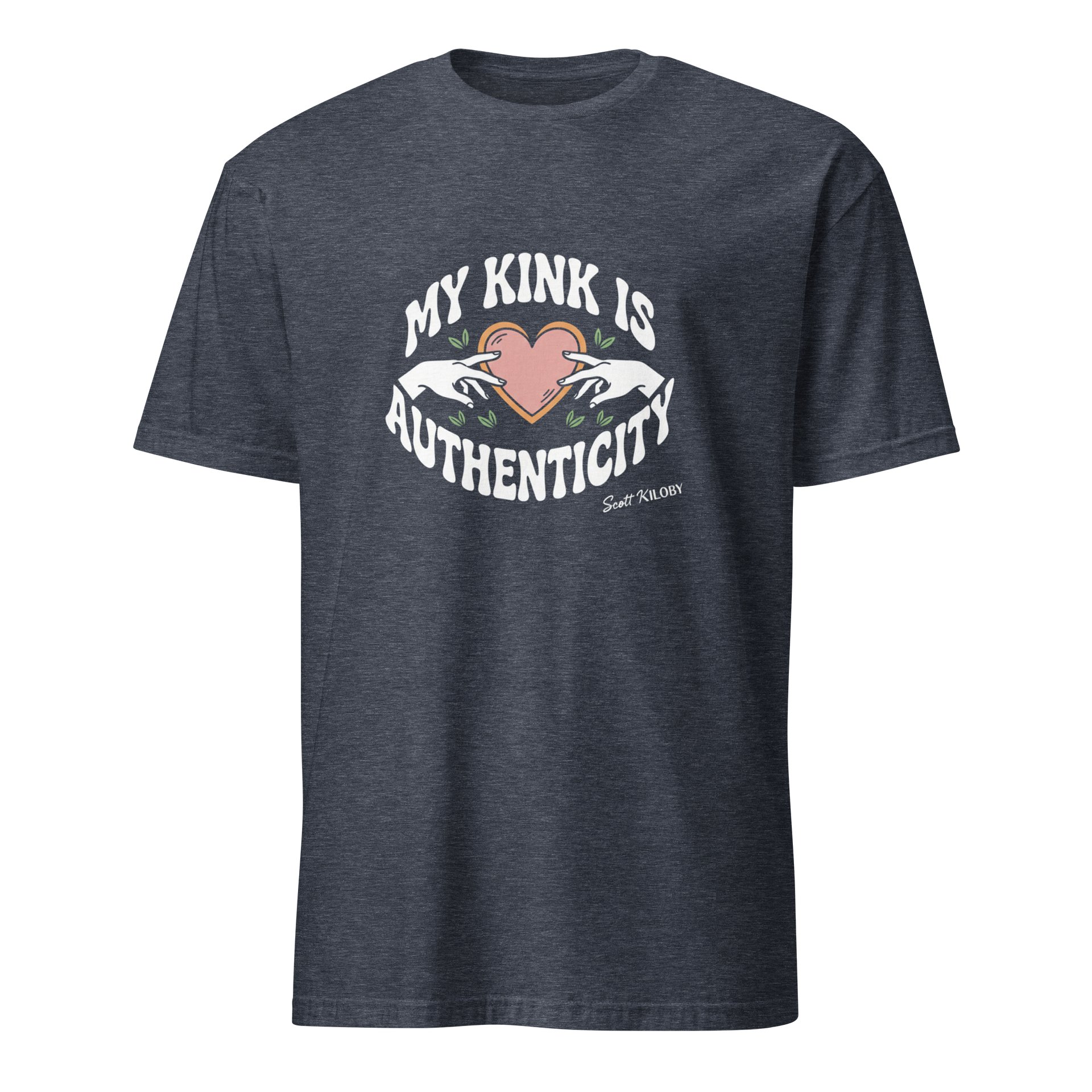 “My Kink Is Authenticity” Heather Navy Soft-Style T- product image (1)