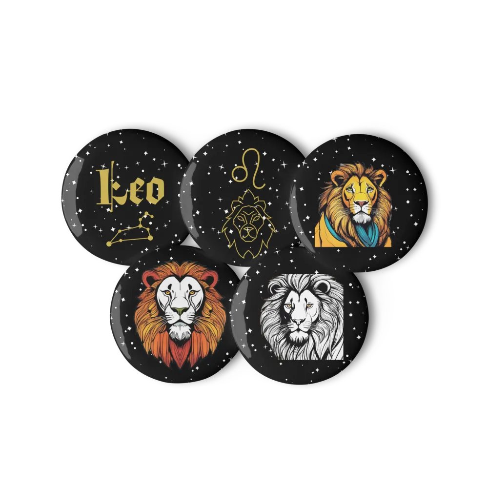 Cosmic Lion Pin Buttons Set product image (6)