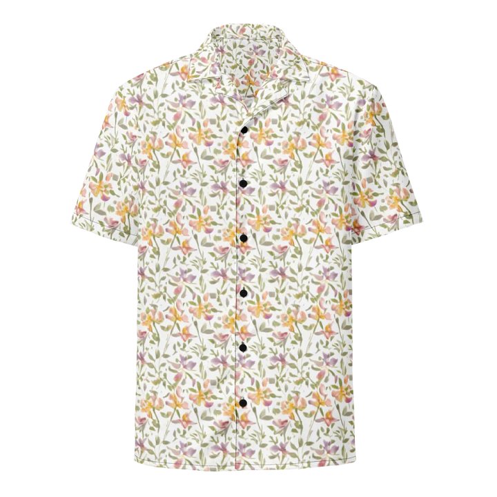 Floral Pattern Freesia Flowers Hawaiian Shirt product image (1)