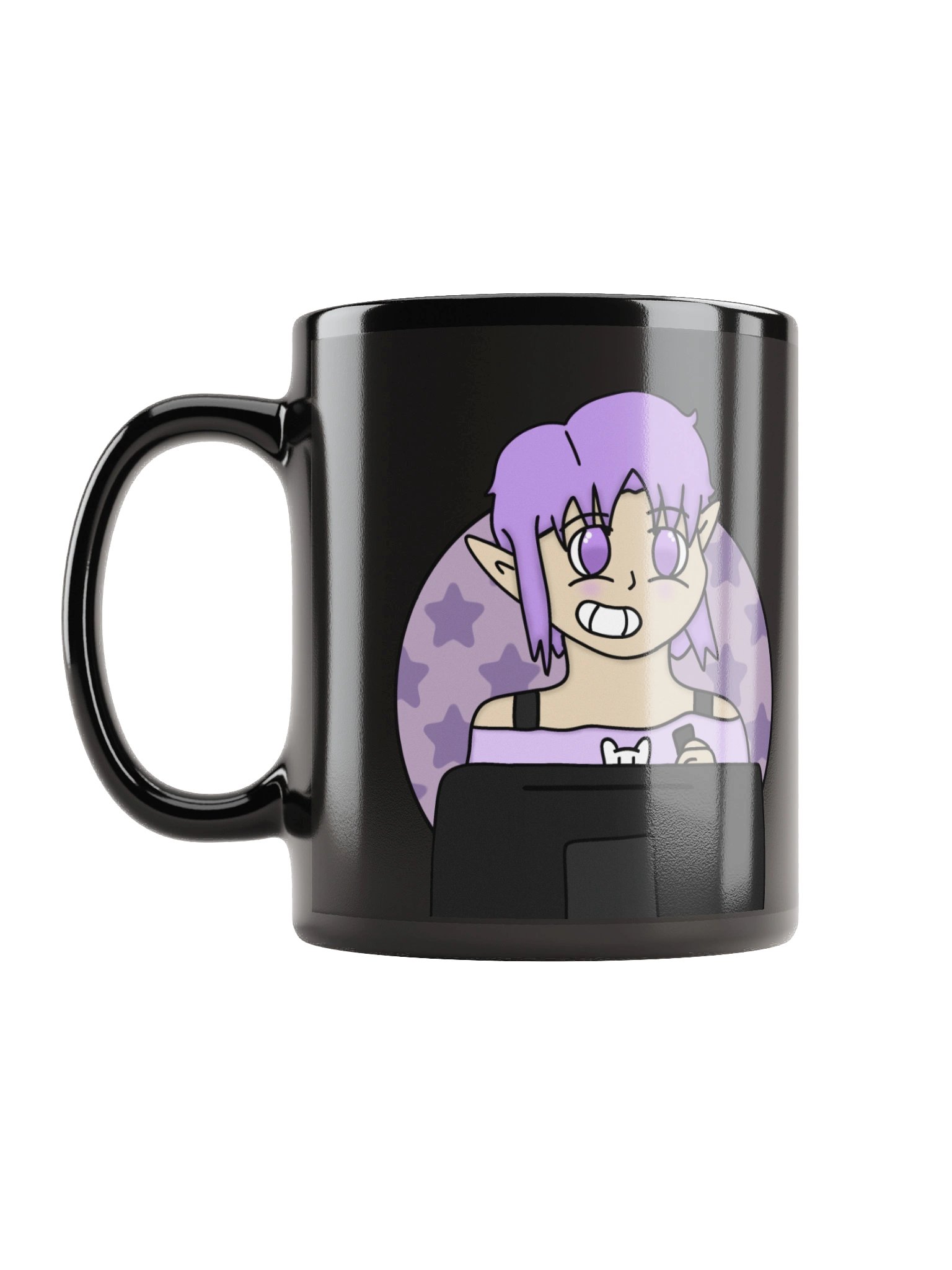loki drawing black mug product image (3)