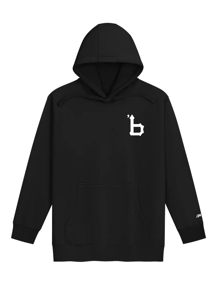 Embroidered 'b' Logo in White Comfort Unisex Hoodie product image (1)