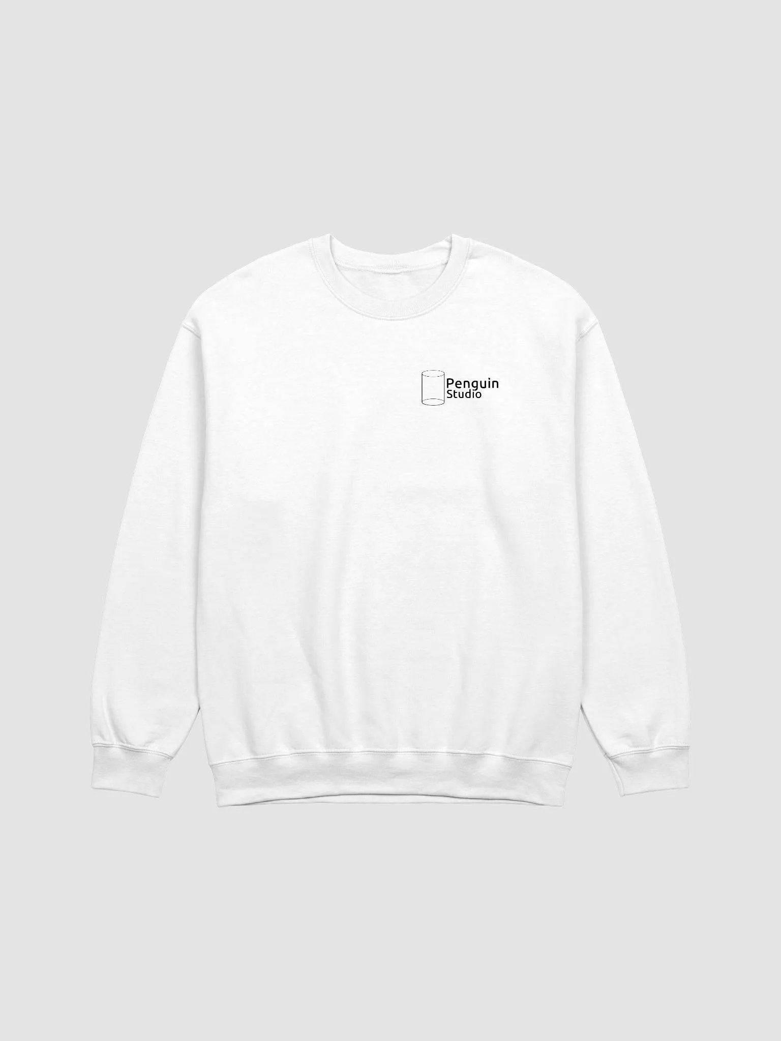 Cylindrical Penguin Sweatshirt (White) product image (1)