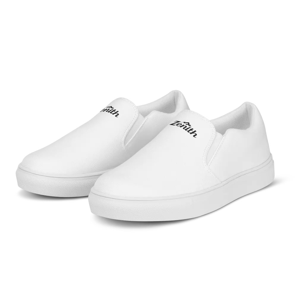 TDS Music Women's Zenith Slip-On Canvas Shoes - White, Comfortable, Handmade product image (5)
