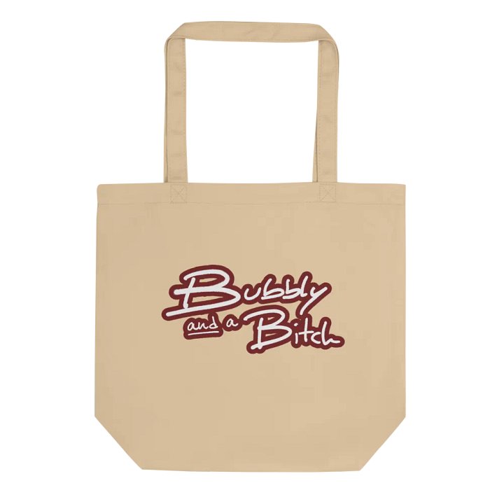 Bubbly and a B*tch (lined design, #6D1616) tote bag product image (4)