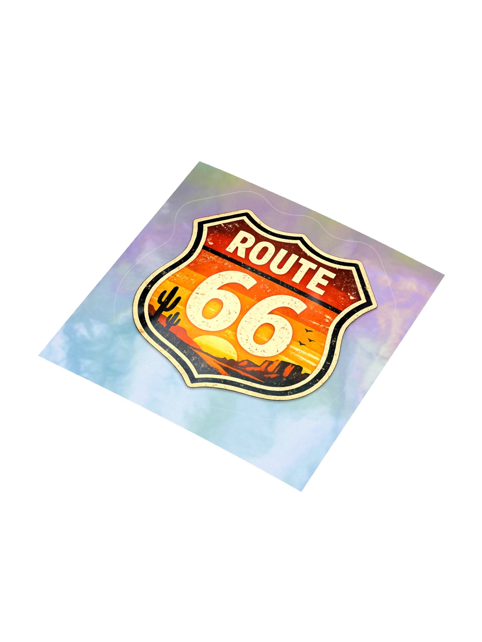 Route 66 Classic Holographic Kiss-Cut Sticker product image (5)