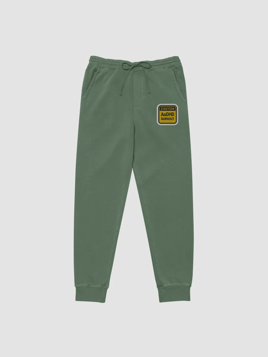 CAUTION: AuDHD BURNOUT pigment-dyed sweatpants (bubble design) product image (3)