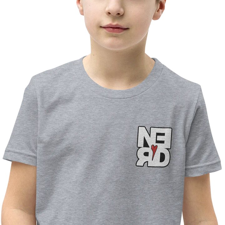 Nerd Heart Embroidered Youth Tee product image (19)