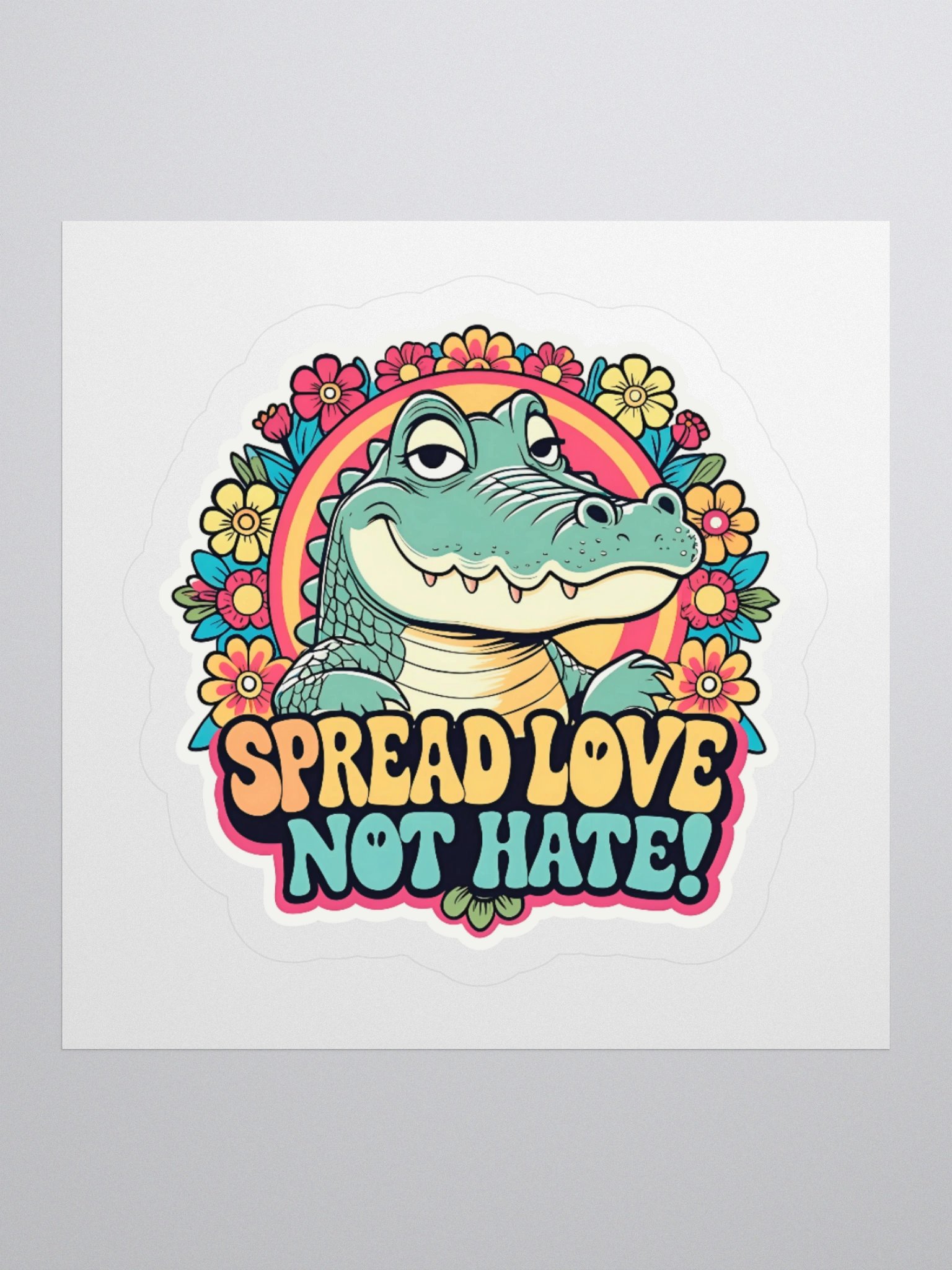 Groovy Crocodile Love Sticker product image (2)