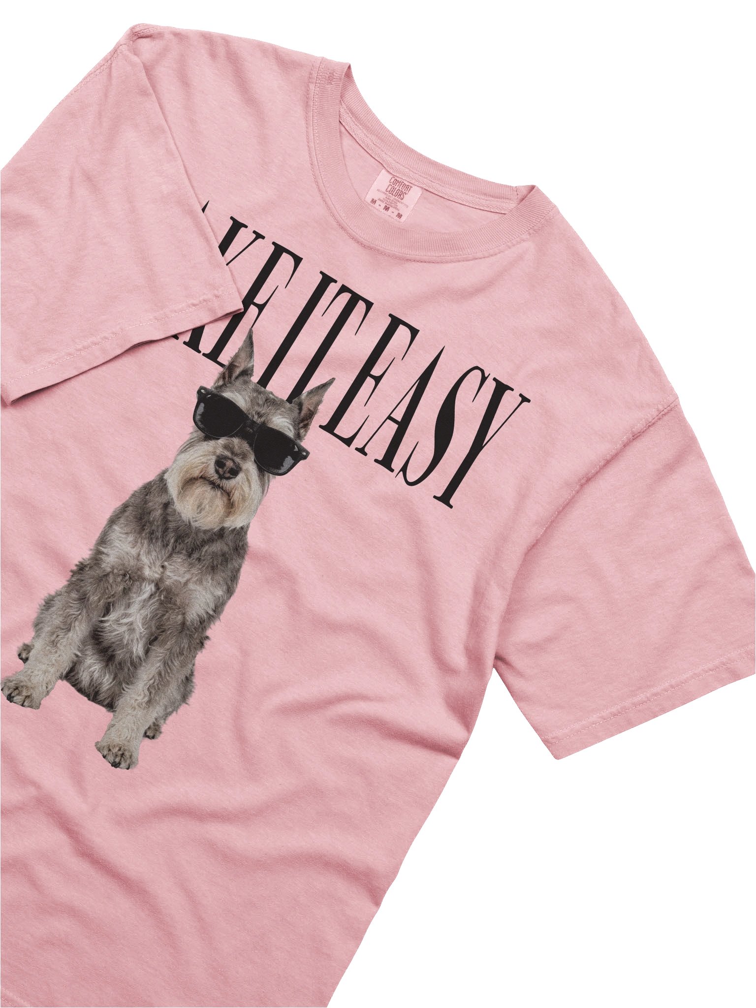 Take It Easy '90s Pop Vintage-Style T-Shirt for Miniature Schnauzer(Salt & Pepper, Cropped Ears) Owner product image (8)