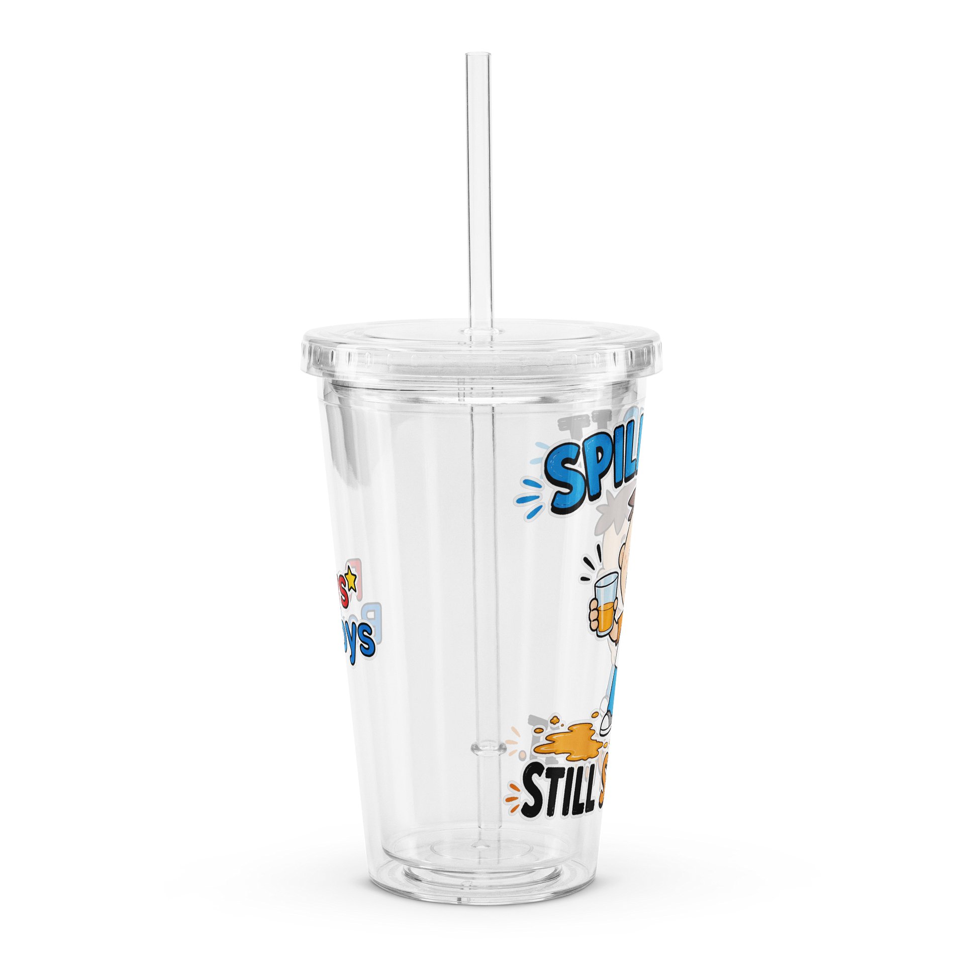 "Spilled It. Still Sipped It.” – Roys Bedoys Clear Tumbler product image (3)