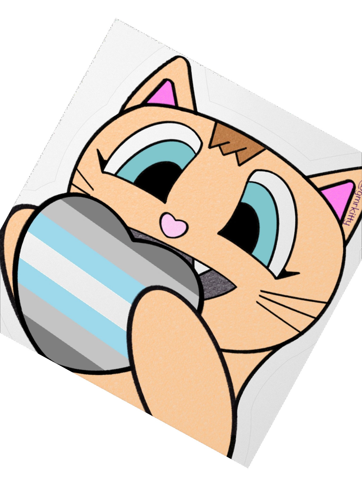 Demiboy Pride Kitty Sticker product image (6)