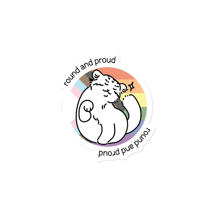 Round and Proud Manul Pride Flag Pastels Version - Magnet product image (2)