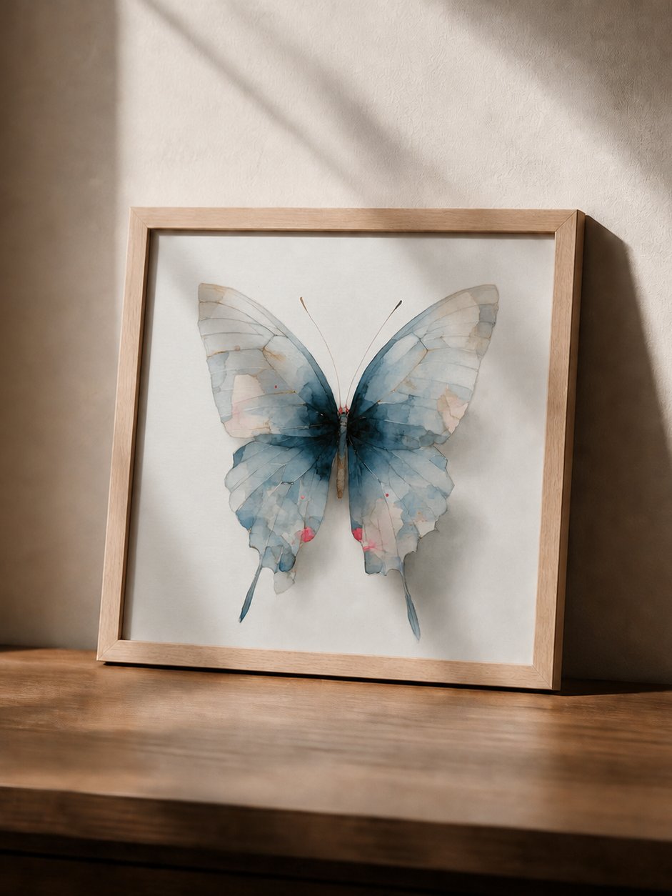 Pale Blue Watercolor Butterfly product image (3)