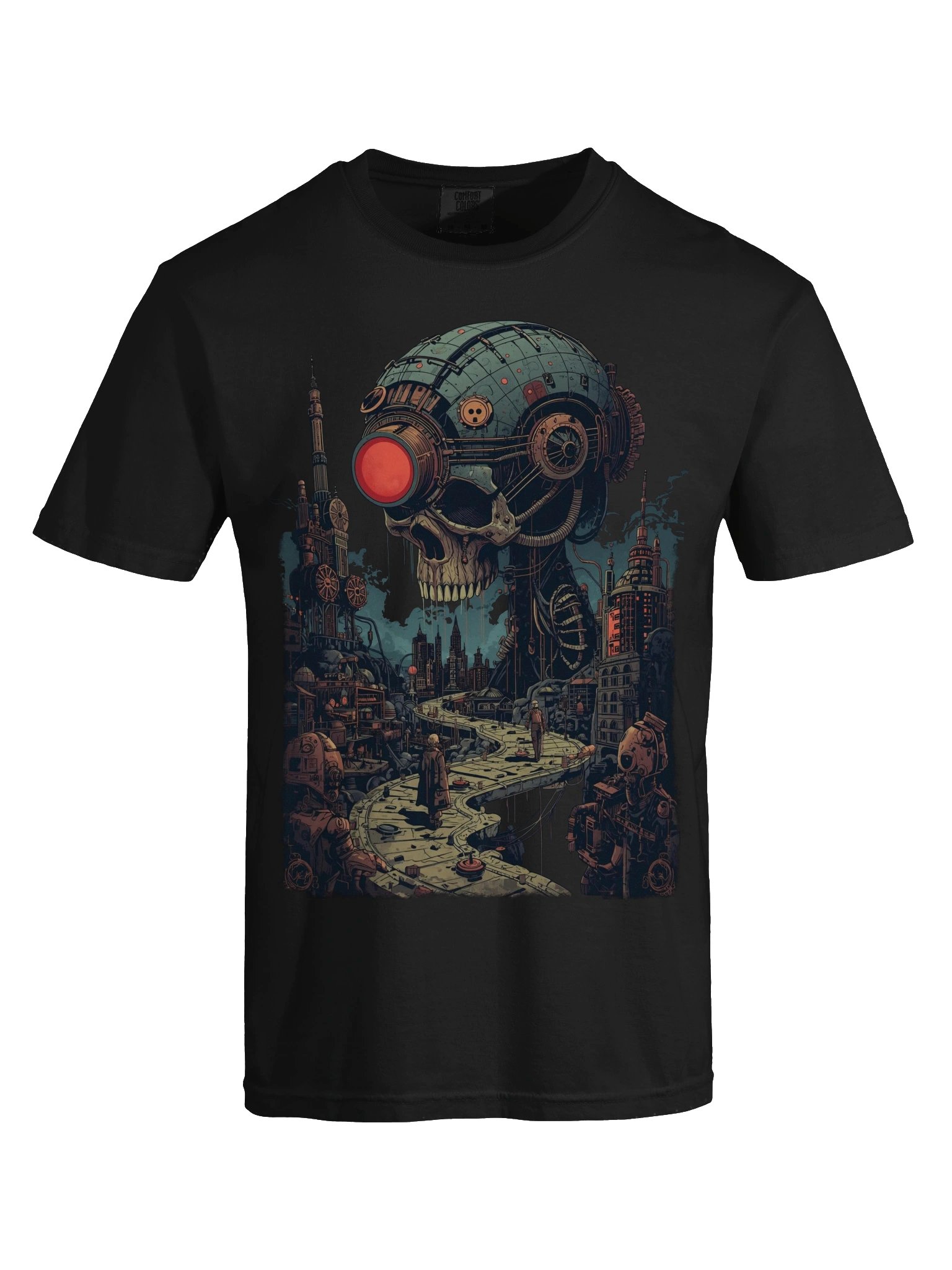Cyberpunk Skull City Heavyweight T-Shirt product image (2)