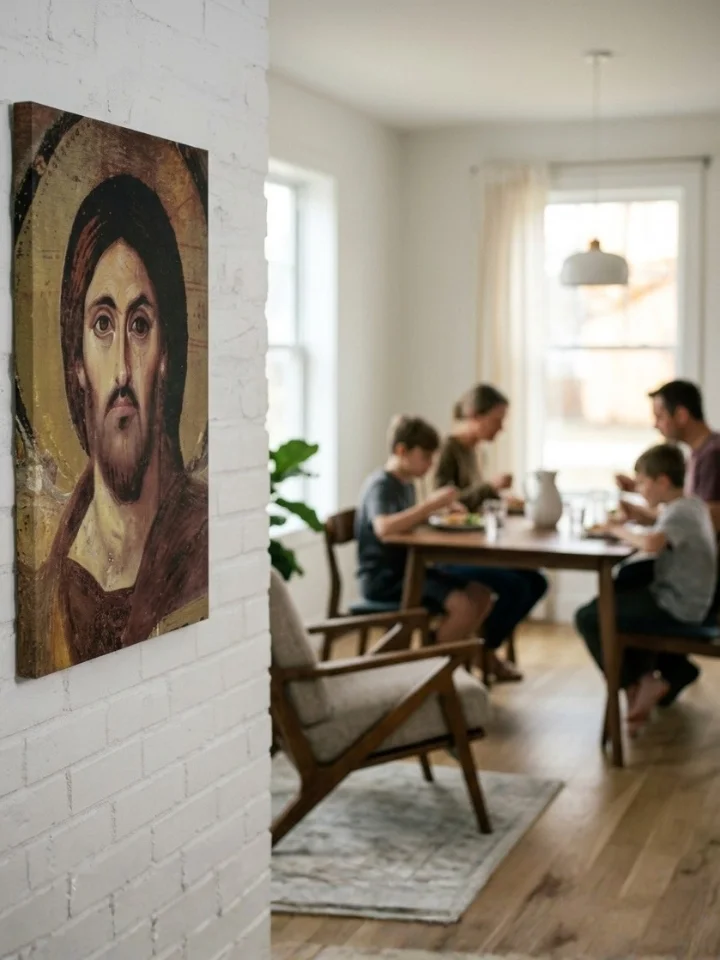 The Oldest Icon of Jesus: Christ Pantocrator Sinai (c. 550 AD) – Fine Art Canvas product image (4)