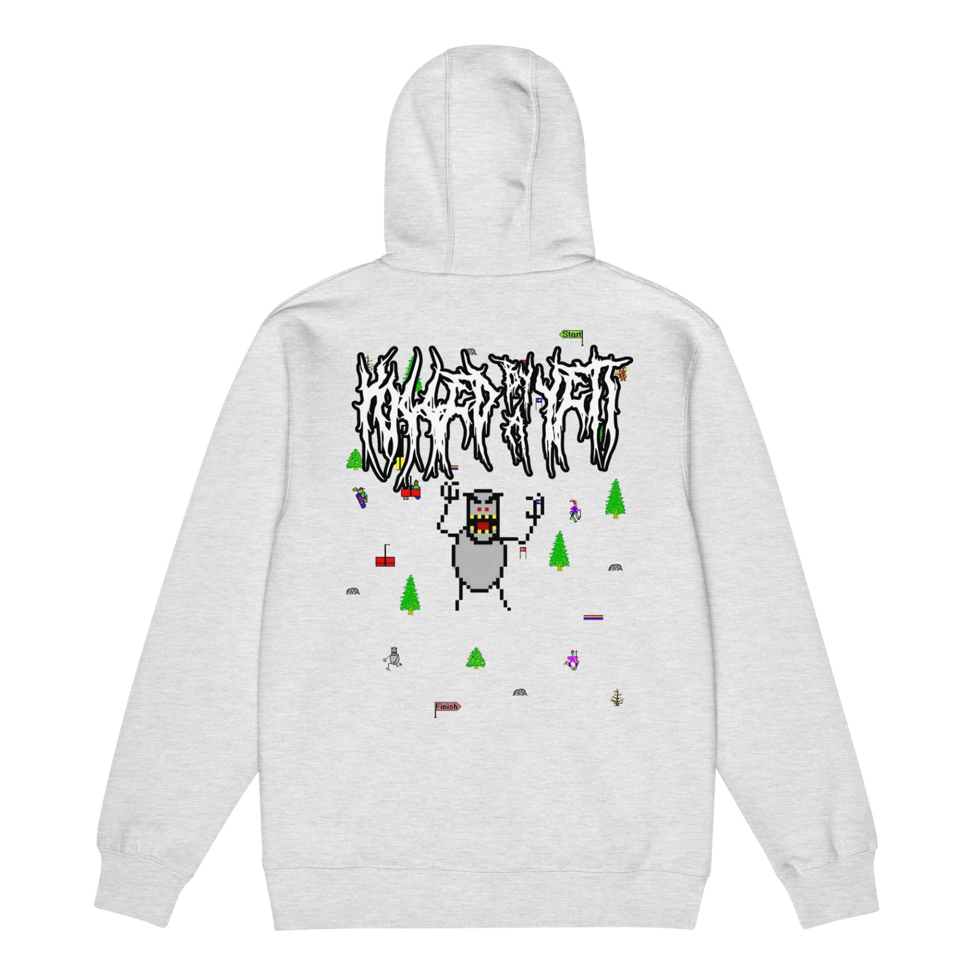 Killed by a Yeti Ski Game Zip Up Hoodie product image (5)
