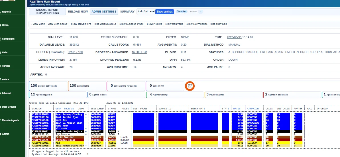 VICIdial Auto Dial Level Adjustment in Realtime Reports | Manual + Automated Control product image (5)