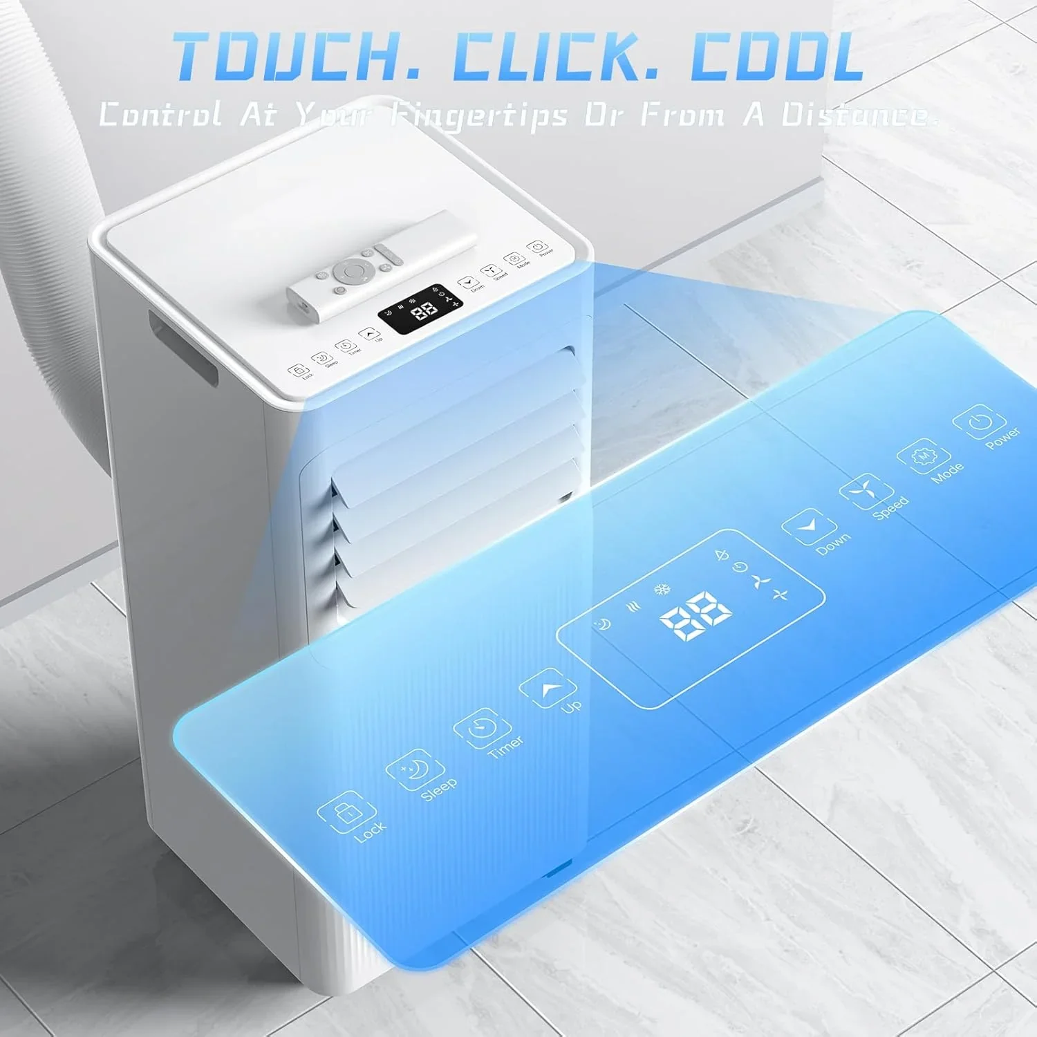 9000 BTU Portable Air Conditioner with Dehumidifier, Fan, Sleep Mode & Remote Control product image (9)