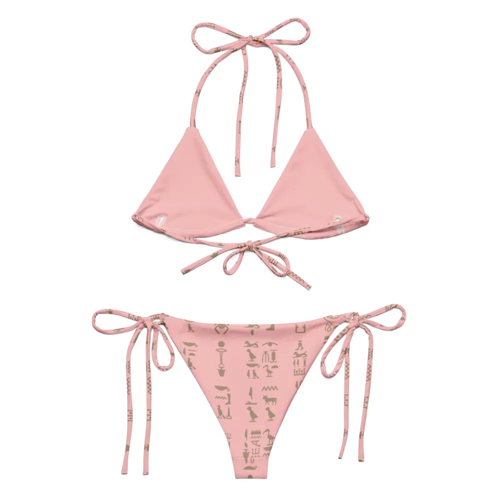 Isis Pink Hieroglyphs String Bikini product image (5)