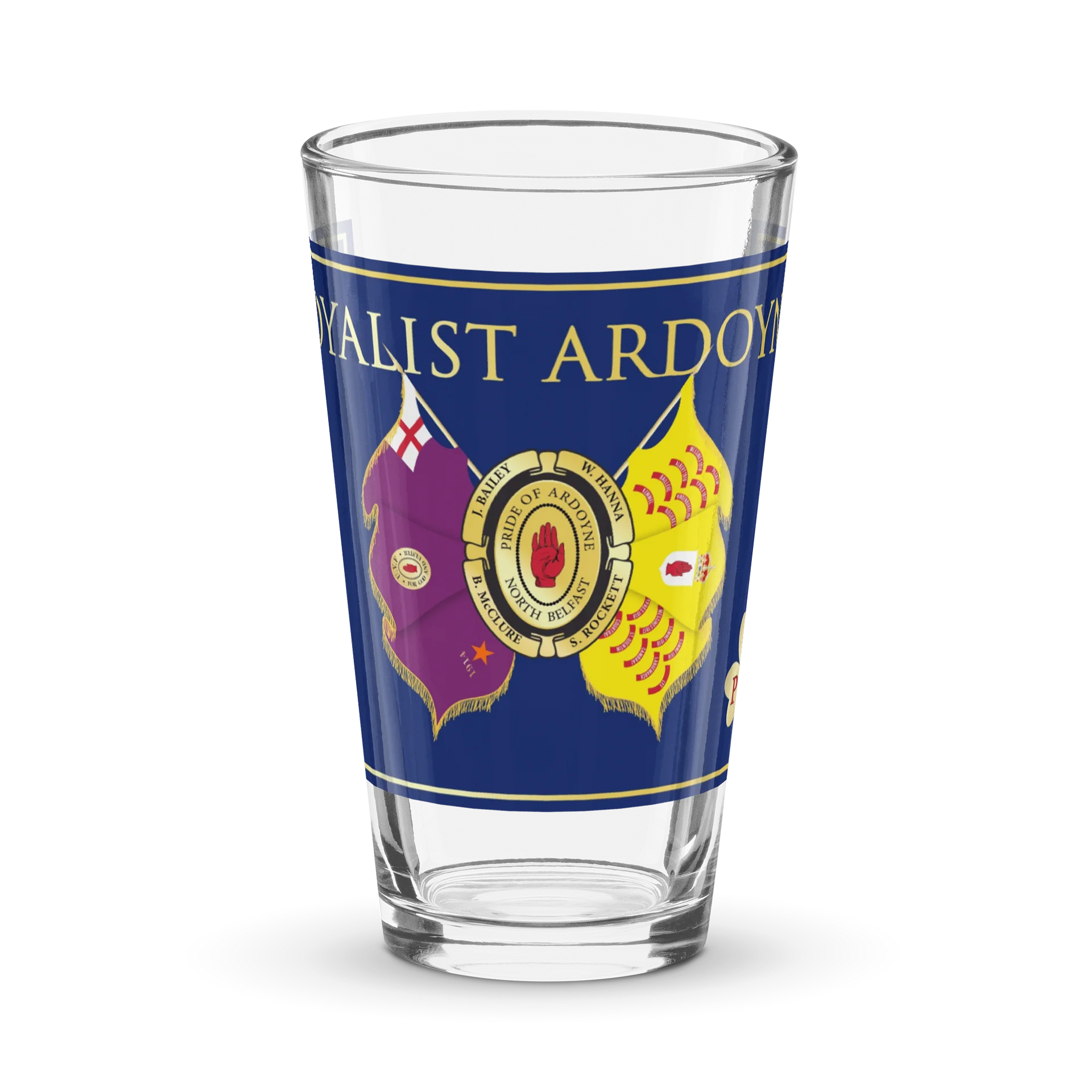 Loyalist Ardoyne Crest Shaker Pint Glass product image (1)
