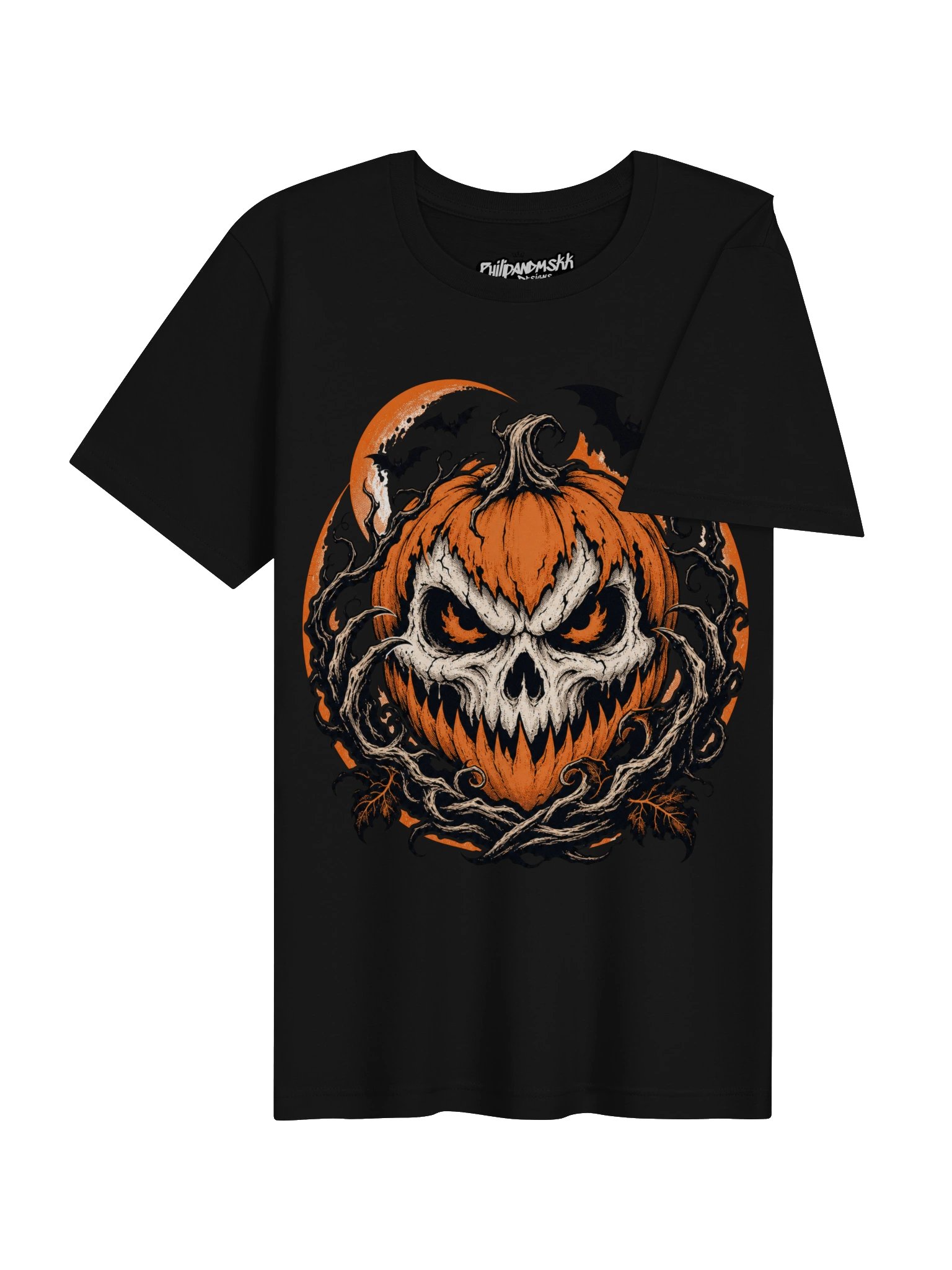 Skull Jack-O’-Lantern Halloween Tee product image (30)