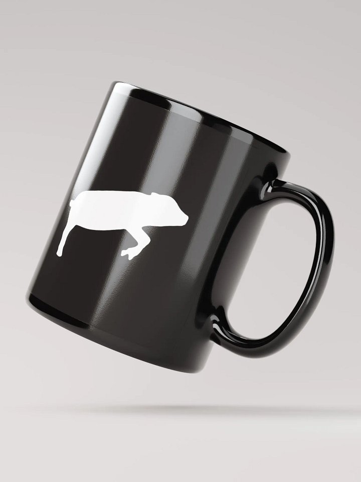 Leaping Pig (Black Glossy Mug) product image (2)