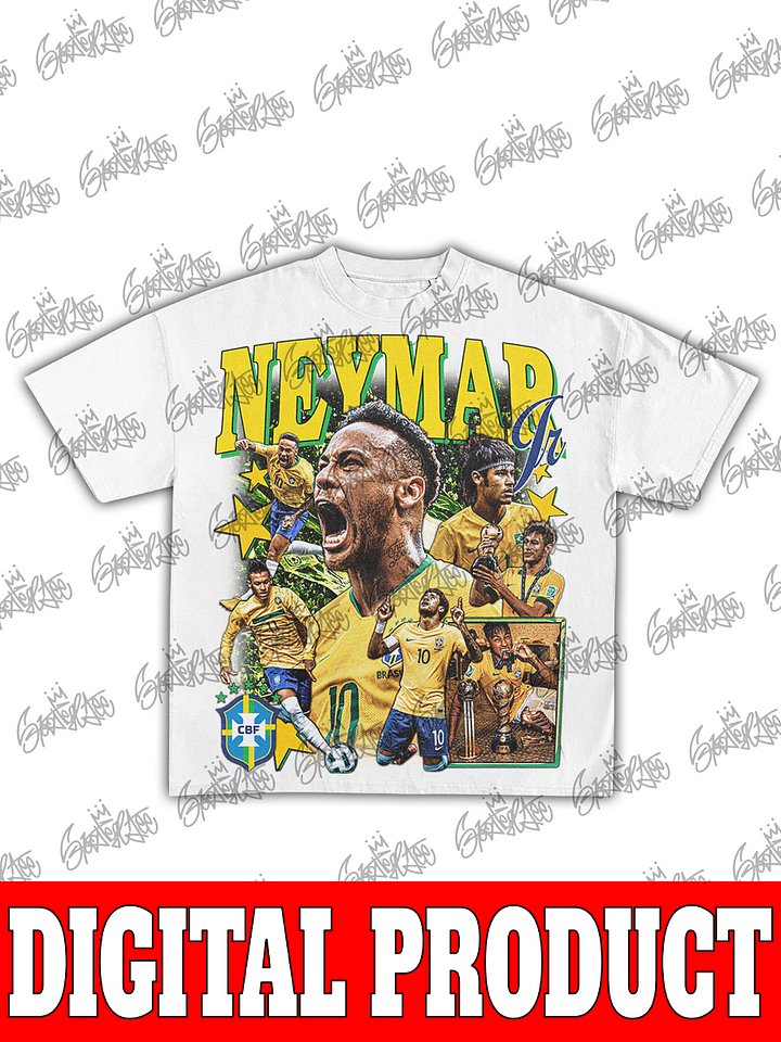 Neymar Jr Brazil National Team GOAT All-Time Leading Goal Scorer Vintage Soccer Bootleg Graphic product image (2)