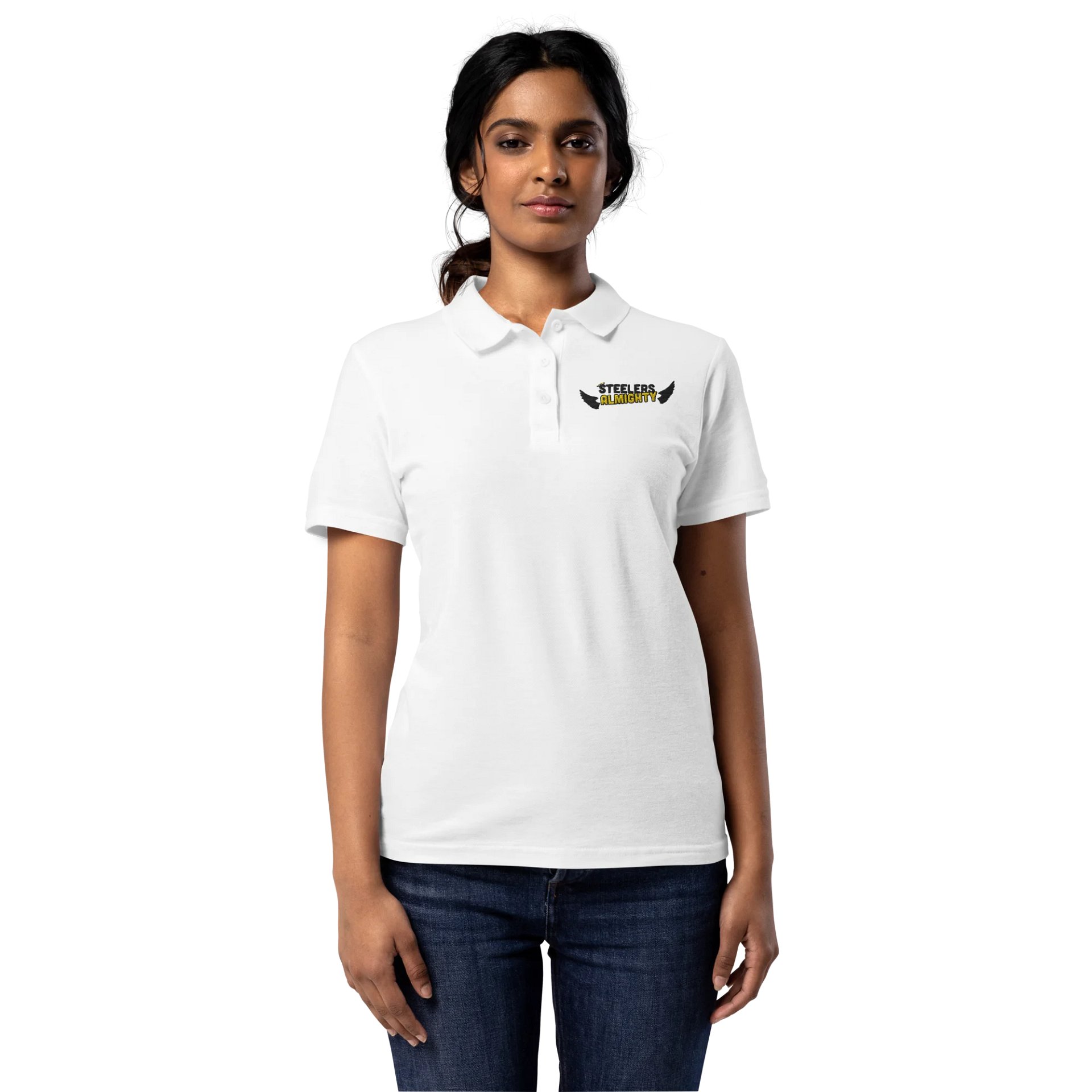 Almighty Wings Women's Pique Polo (BL/BL) product image (2)
