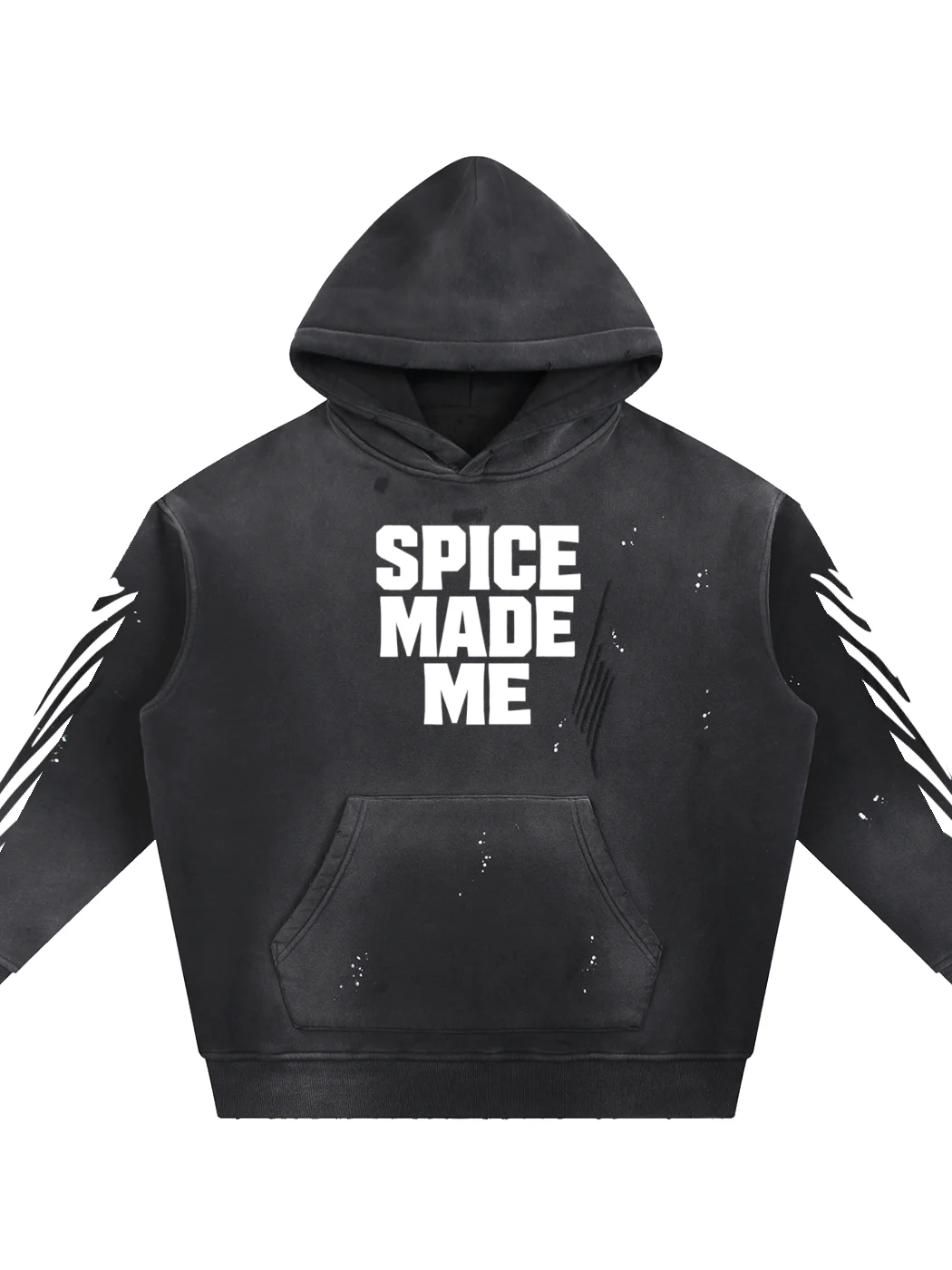 SPICE MADE ME Vintage Washed Frayed Fleece Hoodie product image (1)