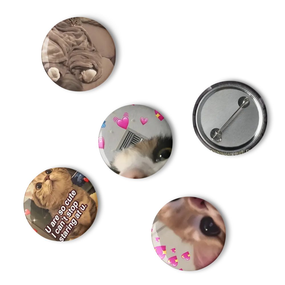 Set of Pin Buttons: Meme Cats 19 product image (6)