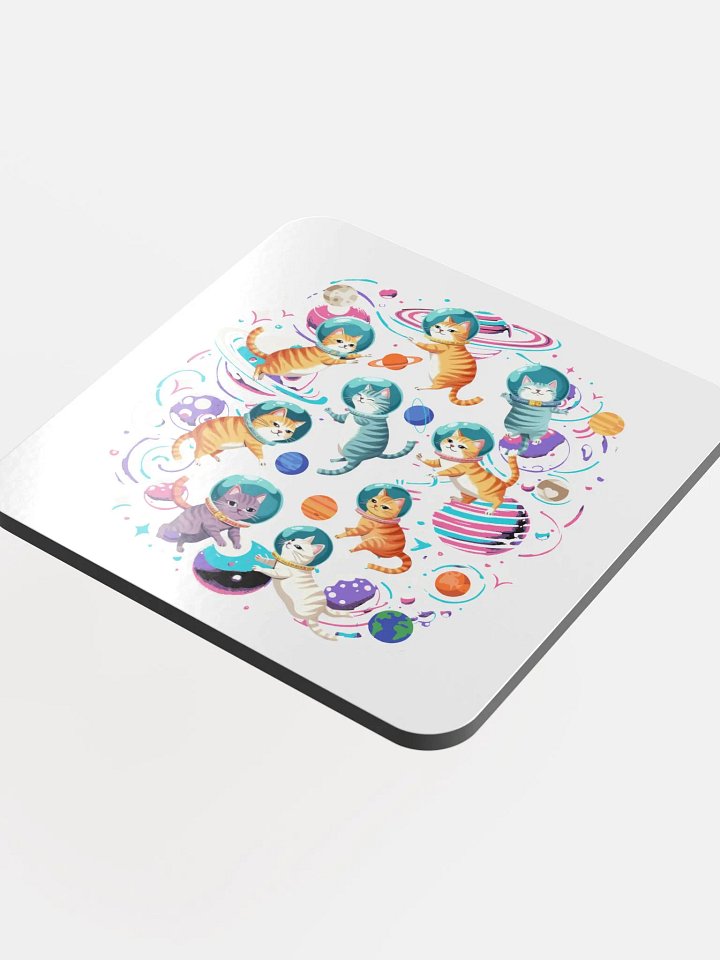 Cats In Space Astro Glossed Coasters Set product image (1)